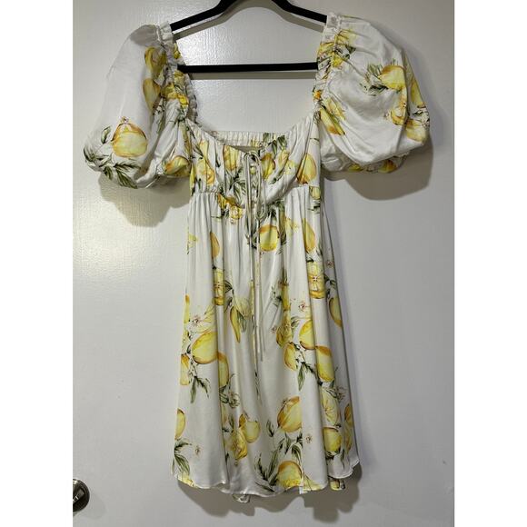 For Love & Lemons Serafina Floral Mini Dress Size Medium NWT Flirty Feminine - Picture 2 of 15